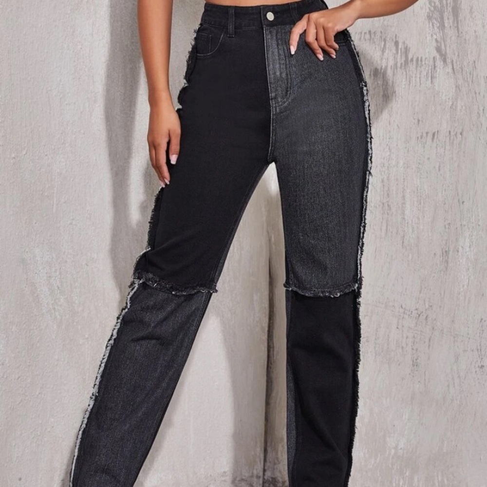 Black denim jeans